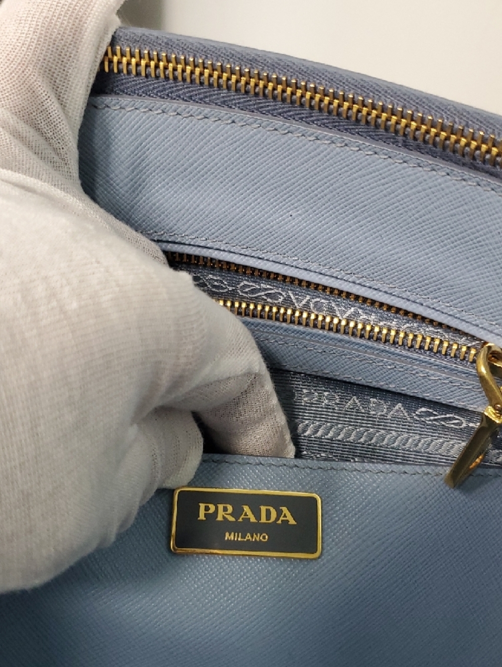 Prada Saffiano Lux Medium Double Zip Tote - Picture 10 of 15